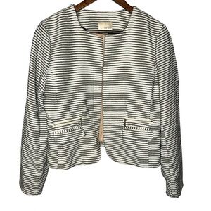 Kenar Black and White Striped Blazer